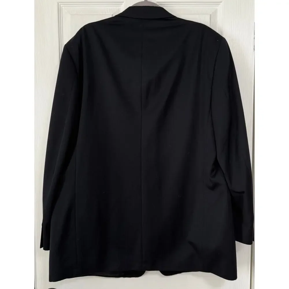 Murano Italy Men's Navy 100%Wool Super 100's Sportscoat Blazer Size 48R